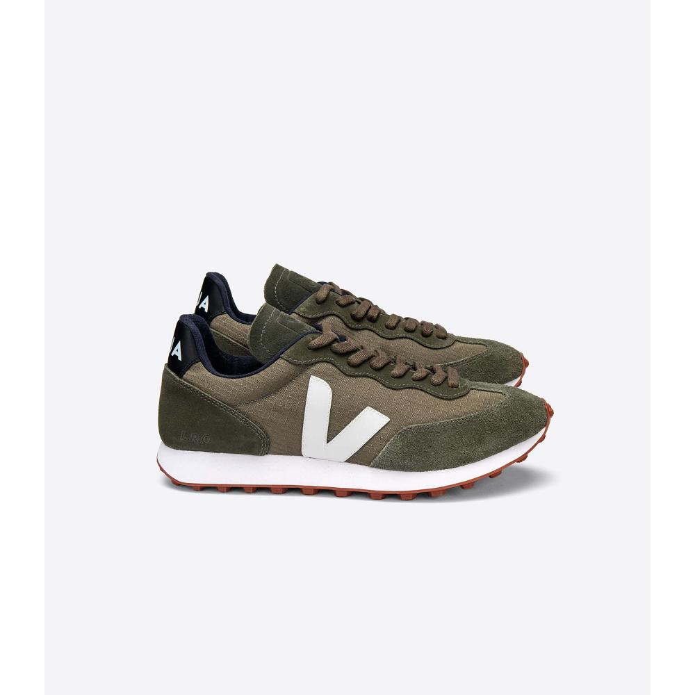 Olive Women\'s Veja RIO BRANCO RIPSTOP Running Shoes | AU 428QMA